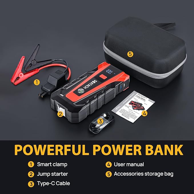Scatach 011 Car Battery Jump Starter, 4000A 12V Jump Starter Battery Pack - Image 7