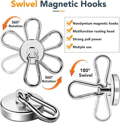 MIKEDE 150LB Magnetic Hooks, Neodymium Magnets Heavy Duty - Image 5