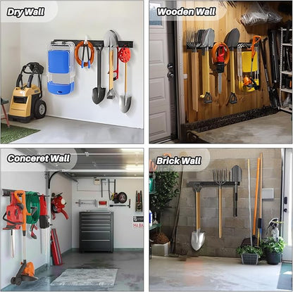 Garage Garden Tool Organizer Wall Mount, Heavy Duty Garage Tool Storage Rack 32 - Image 4