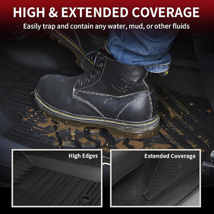LASFIT Floor Mats for Toyota Tacoma 2016-2023 Double Cab All Weather Custom Fit - Image 3