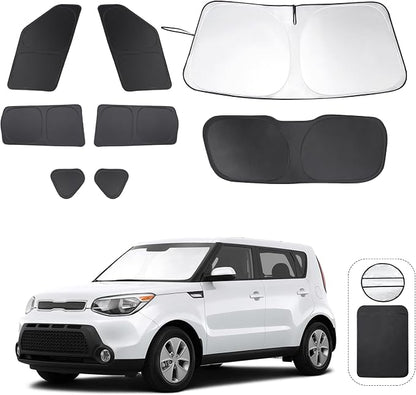 TINGLU Window Shades for Kia Soul 2014-2019 Accessorie Car Side Full Windows by TINGLU
