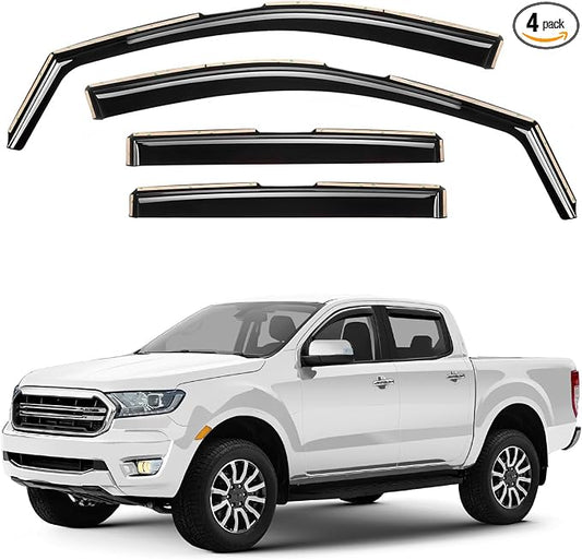 Window Deflectors Smoke Tinted in-Channel Side Window Vent Visor Deflectors by Unknown