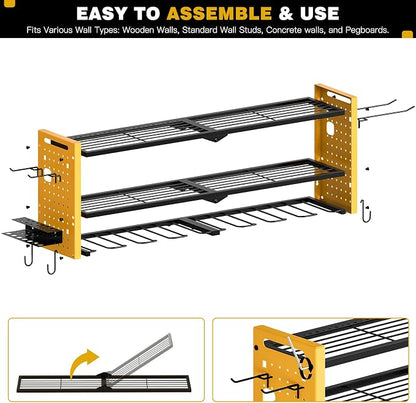 Power Tool Organizer Wall Mount, Cordless Drill Hanger Storage Rack 8 Drill - Image 7
