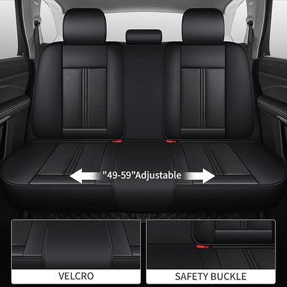 Car Seat Covers Full Set, Easy Install Luxury Leather Automotive Seat Covers - Image 4