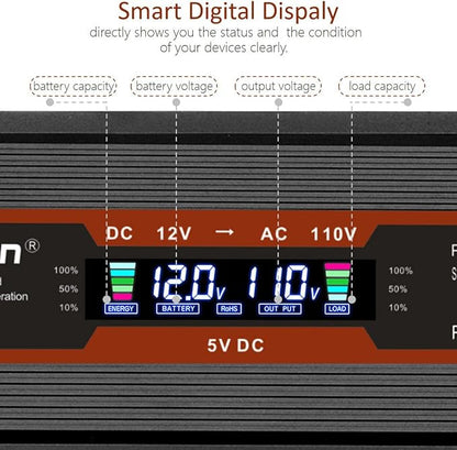1000W/2000W Car Power Inverter 12v to 110v DC to AC Converter - Image 3
