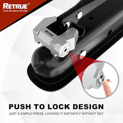 RETRUE Trailer Tongue Coupler Lock, Upgrade Trailer Cyberlock Extra Wide 1.2'' - Image 5
