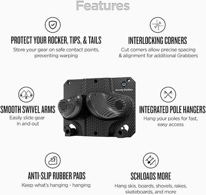 Ultimate Wall Storage Rack for Skis and Snowboards | Damage-Free Storage | Fits - Image 4