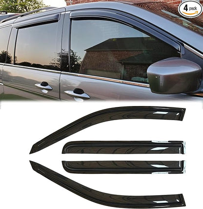 94452 Sunproof Waterproof Side Window Wind Deflector, Window Visor fit by Puermto