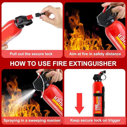 2 Pack Fire Extinguisher for Home - 620ml Portable Fire Extinguisher for Car - Image 6