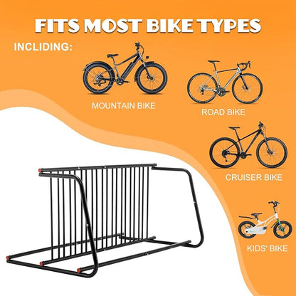 Floor Bike Rack, 10-Bike Freestanding Bicycle Storage Holder - Image 8