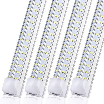 4 Pack 4FT LED Shop Light Fixture, 72W 9500LM 5000K, Daylight White, 4 Row V by DOUYIDOUBEST-LEDLIGHTING