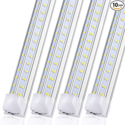 8Ft LED Shop Light Fixture, 120W Integrated LED Tube Light, 6000-6500K by FTUBET
