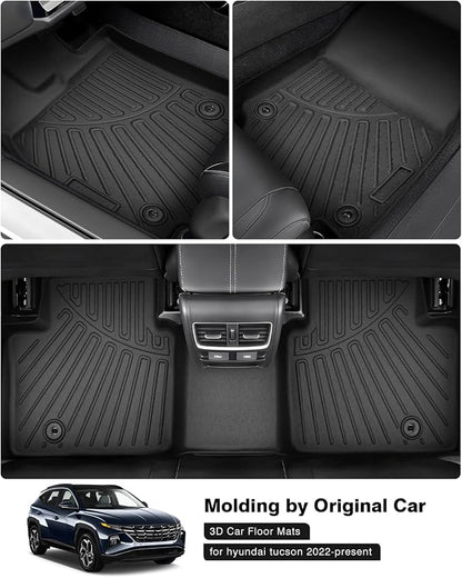 Powerty Floor Mats for 2022-2025 Hyundai Tucson Accessories All Weather Floor - Image 2