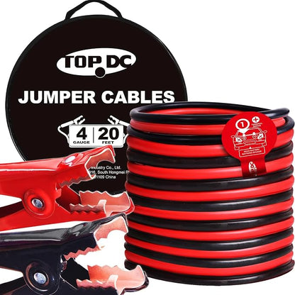 TOPDC 4 Gauge 20 Feet Jumper Cables by TOPDC