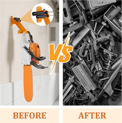 Chainsaw Hanger, 3-in-1 Chainsaw Wall Mount Adjustable Screws - Image 7