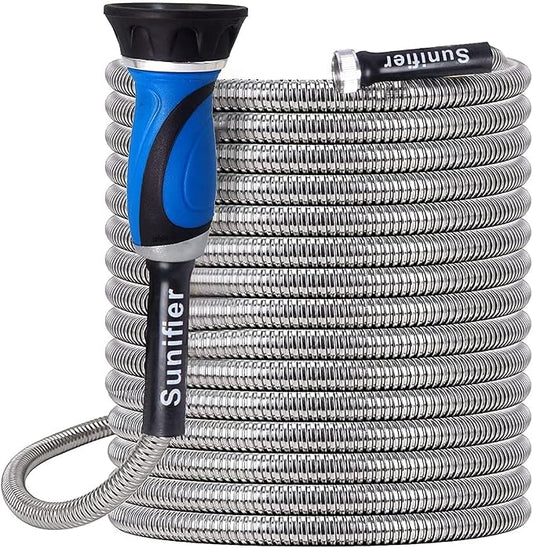 Metal Garden Hose 15 Ft 30 Ft by Sunifier