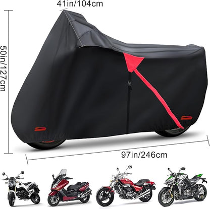 Motorcycle Cover, Waterproof Zipper Outdoor Cover - Image 2