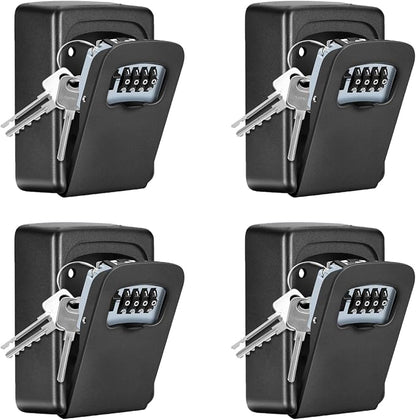 Key Lock Box Wall Mounted, Fayleeko 4 Digit Combination Lockbox by Fayleeko