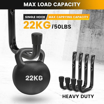 8-Pack Heavy Duty Garage Hooks for Hanging 50 lbs, 8” & 3.5” J Utility Hooks - Image 6