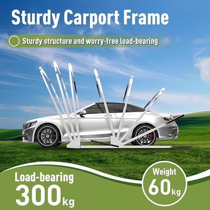 Stainless Steel Carport, Foldable Retractable Garage, Heavy Duty Mobile Carport - Image 2