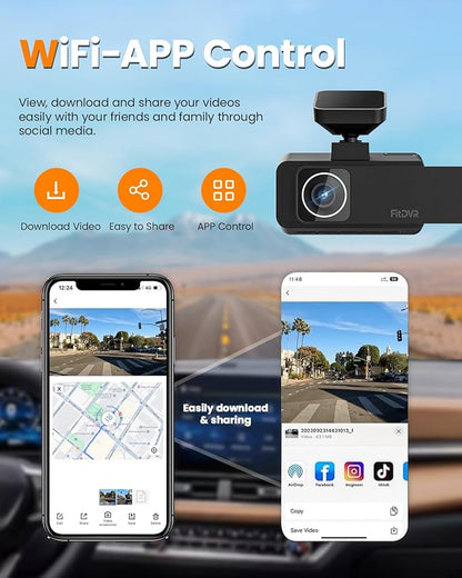 4K 3 Channel Dash Cam, 2160P+1080P+1080P Front and Rear Inside Car Camera - Image 4