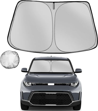 Windshield Sun Shade for 2020-2025 Kia Soul Foldable Sun Sunshade for Car Front by Fonowka