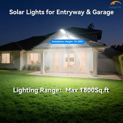 Solar Street Lights Outdoor for Outside, IP66 Waterproof Street Lights Outdoor - Image 2