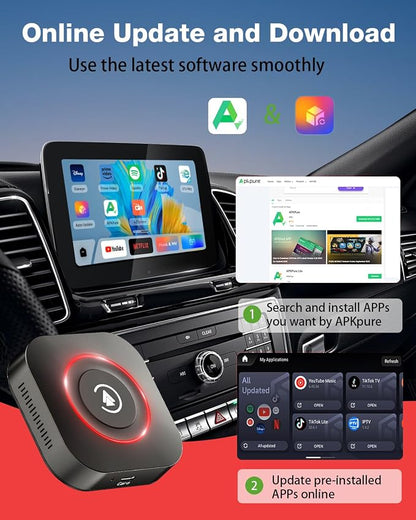 Wireless CarPlay Adapter, 2025 Upgraded Magic Box 2.0 Supports YouTube Hulu - Image 5