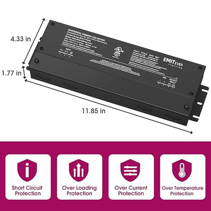 EMITEVER 288W Dimmable LED Driver, 24V 5-in-1 Dimmable Power Supply, 3-Channels - Image 3