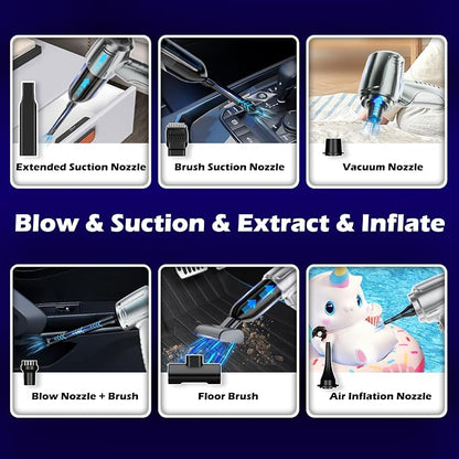 Car Vacuum Portable Cordless, 5 in 1 Handheld Vacuum Cleaner, Mini Vacuum - Image 5