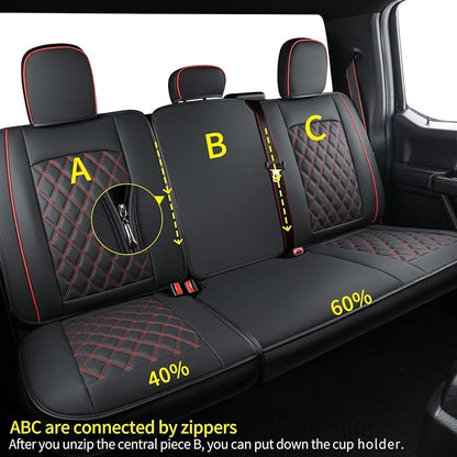 LUCKYMAN CLUB F150 Faux Leather Seat Covers Fit - Image 4