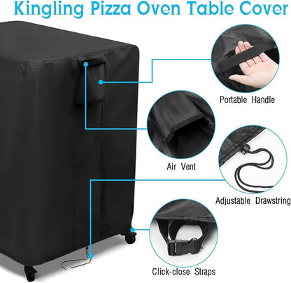 Kingling Outdoor Table Cover for Patio Cart Table, Waterproof Outdoor Grill - Image 2
