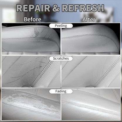 Gray Leather Recoloring Balm, Leather Couch Scratch/Stain Remover, Leather - Image 3