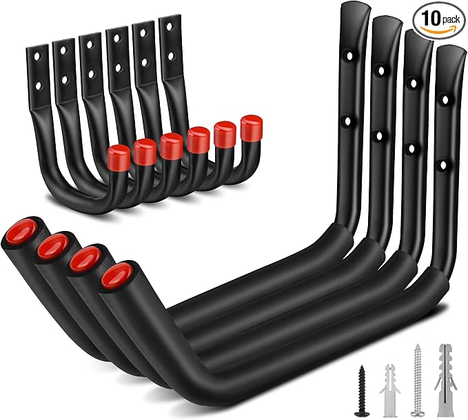 Nacial 10 Pack Garage Hooks Heavy Duty, 100LBS Capacity Garage Hooks by NacialPromise-Consumersfirstalways