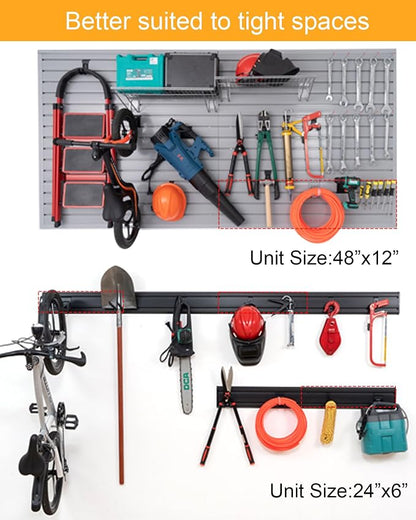 Slat Wall Paneling Garage Tool Organizer Wall Mount 4 Pack - Image 6