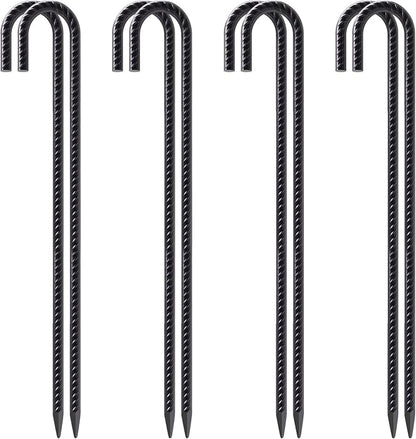 VVOKGO Rebar Stakes 24 Inch J Hook Heavy Duty Ground Anchors, 3/8 Inch Diameter by VVOKGO