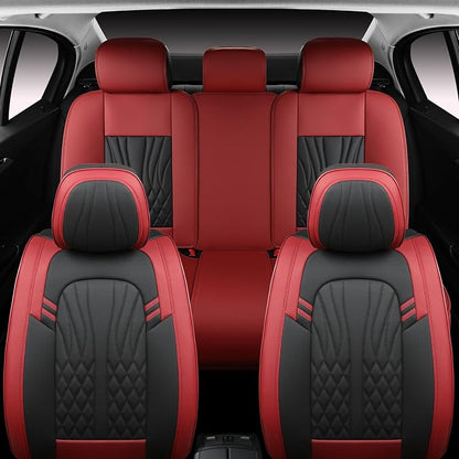 Leather Car Seat Covers, Car Seat Protector Waterproof, Seat Covers Full Set - Image 3