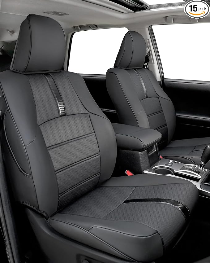 Seat Covers for Toyota 4Runner 2011-2024, Full Set Full Coverage Waterproof by CarQiWireless