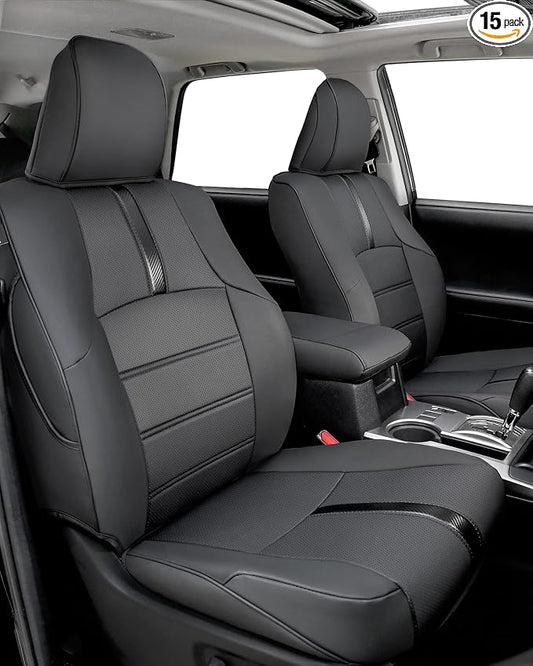 Seat Covers for Toyota 4Runner 2011-2024, Full Set Full Coverage Waterproof by CarQiWireless