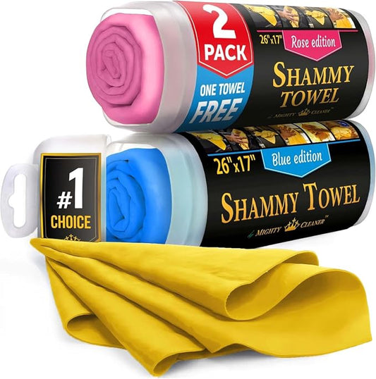 Premium 2pk +1 Free Shammy Cloth by MightyCleaner