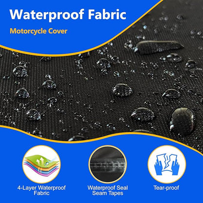 Motorcycle Cover, 600D Heavy Duty Waterproof Motorbike Cover, Dustproof - Image 2