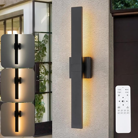 Modern Outdoor Wall Light 3CCT Dimmable LED Outdoor Sconce Lights by Zicbol