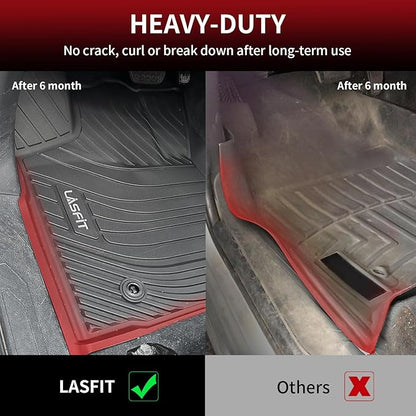 LASFIT Floor Mats for Toyota Tacoma 2016-2023 Double Cab All Weather Custom Fit - Image 4