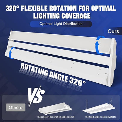 JTT LED Linear High Bay Light 300/240/200W, 45000LM Linear Shop Light - Image 4