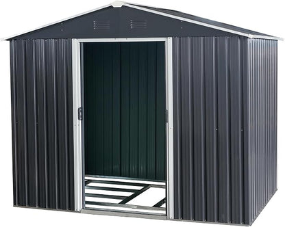 6x8 FT Outdoor Storage Shed, Metal Garden Shed - Image 8
