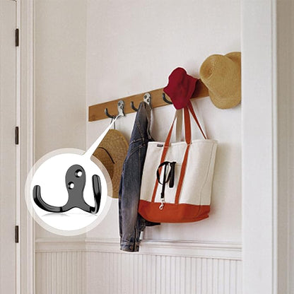 12 Heavy Duty Double Prong Coat Hooks | Wall Hooks - Image 7