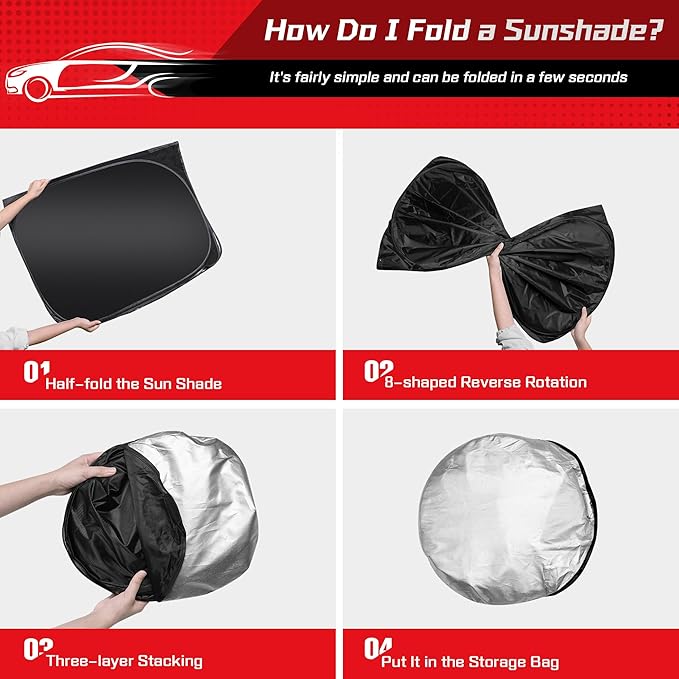 ARISMOTOR Windshield Sun Shade for S-ubaru Outback 2020-2025, Custom Fit - Image 4