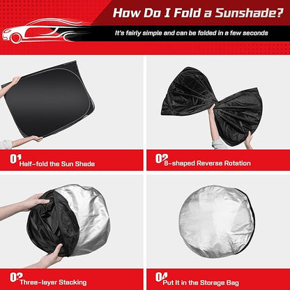 ARISMOTOR Windshield Sun Shade for S-ubaru Outback 2020-2025, Custom Fit - Image 4