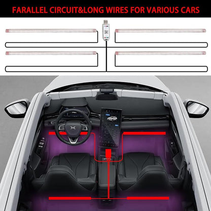 Upgrade Smart USB Dream Color Interior Car LED Strip Light - Image 5