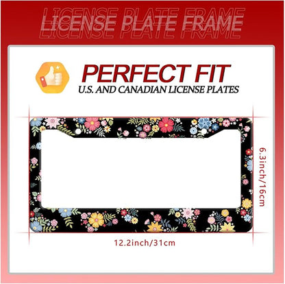 Colorful Flowers License Plate Frame Beautiful Floral License Plate Frames - Image 7